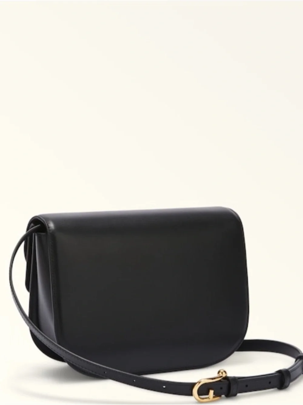 Furla Black Leather Crossbody with Gold Hardware